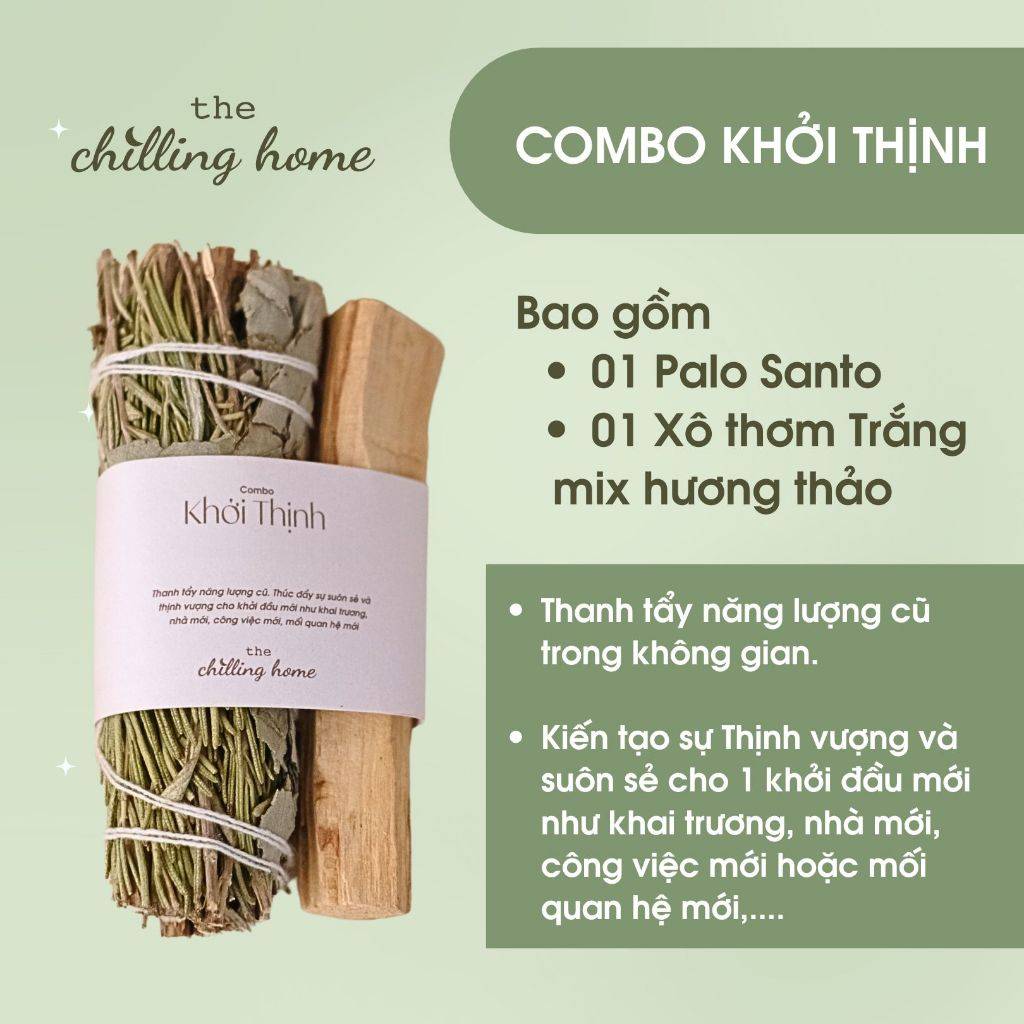 Combo Khởi Thịnh (Xô Hương Thảo & Gỗ Trắc Xanh)