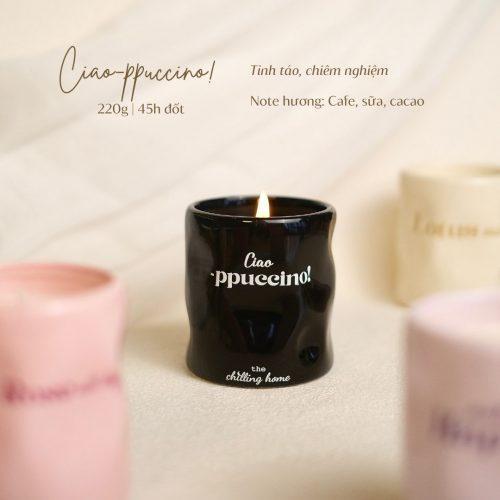 Nến Thơm Ciao-ppuccino! - BST Nến Thơm Thư Giãn Thông Điệp Ẩn Healing Pastel của The Chilling Home - Quà Tặng Chữa Lành Cho Người Thương
