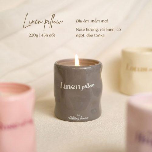 Nến Thơm Linen Pillow - BST Nến Thơm Thư Giãn Thông Điệp Ẩn Healing Pastel của The Chilling Home - Quà Tặng Chữa Lành Cho Người Thương
