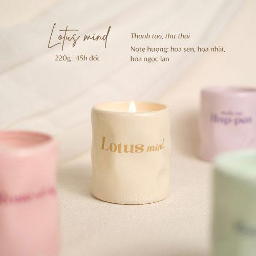 Nến Thơm Lotus Mind - BST Nến Thơm Thư Giãn Thông Điệp Ẩn Healing Pastel của The Chilling Home - Quà Tặng Chữa Lành Cho Người Thương